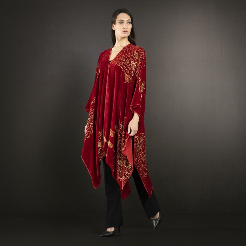 Fortuny printed velvet evening coat