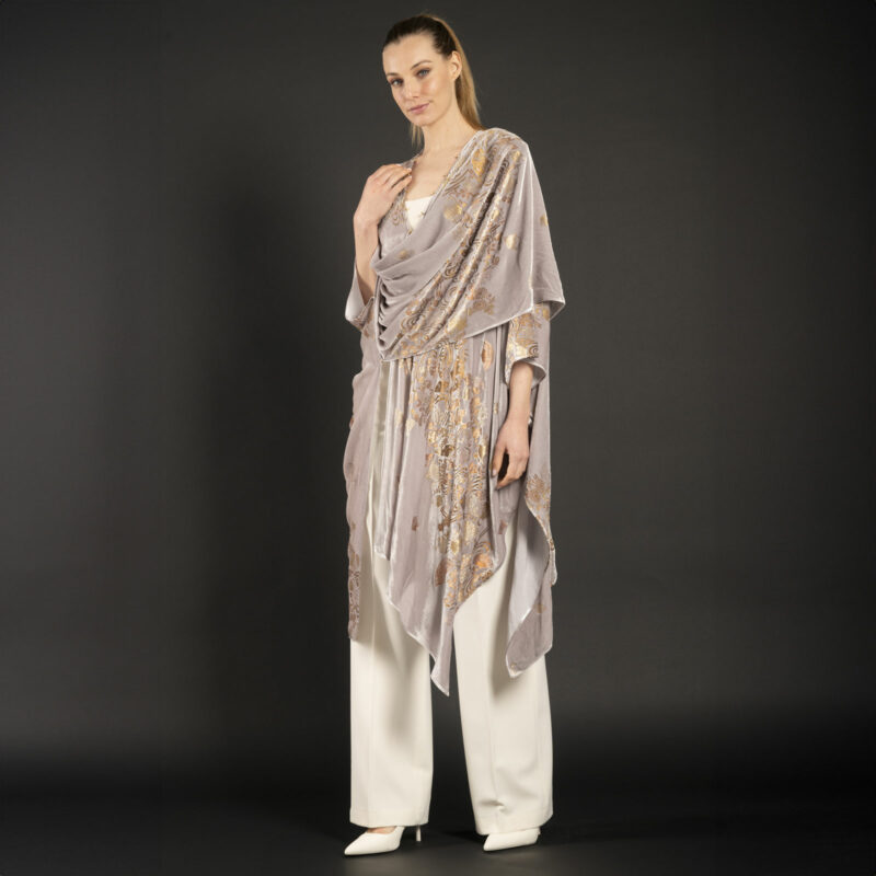 Fortuny printed velvet evening coat