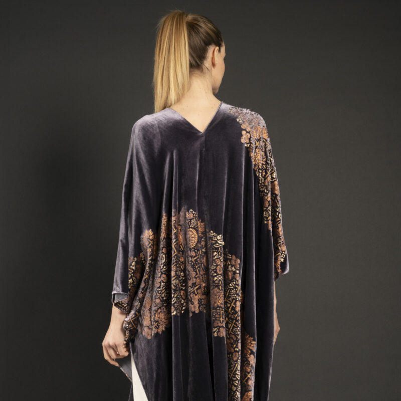 Fortuny printed velvet evening coat