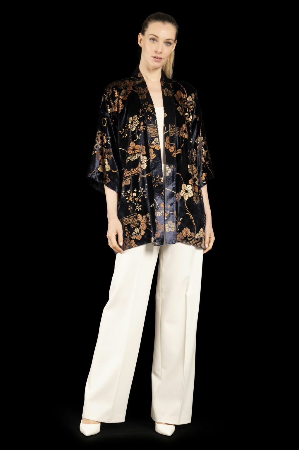 Fortuny Isabel | Printed velvet Kimono Coat